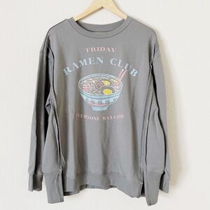 NWOT "Ramen Club" Graphic Crewneck Sweatshirt